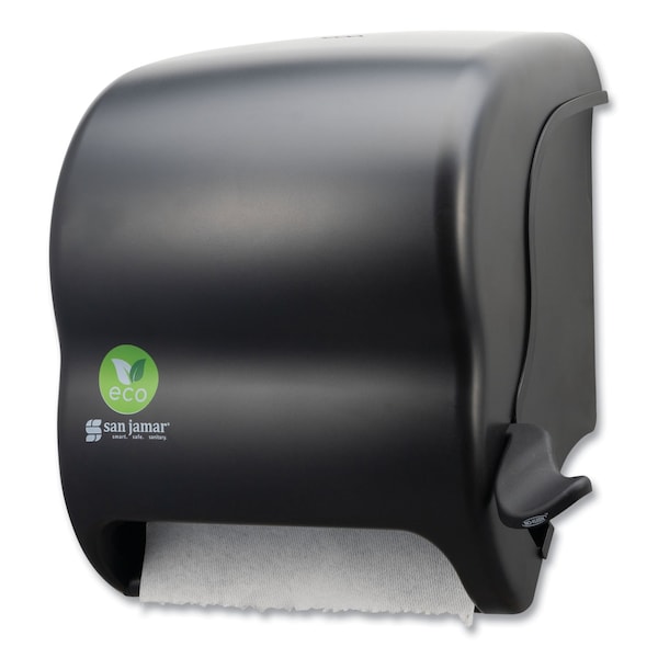 San Jamar Ecological Green Towel Dispenser, 12.49in x 8.6in x 12.82in, Black T950REBK - main